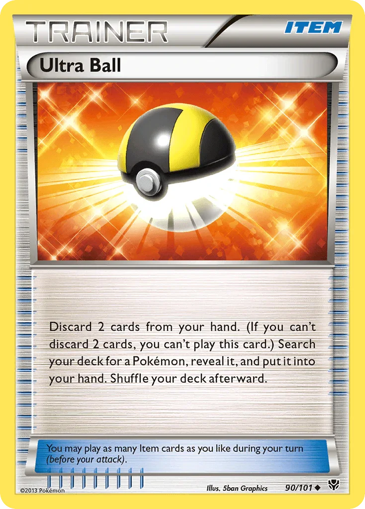 90, Black & White: Plasma Blast, Item, Normal, Reverse Holofoil, Uncommon Ultra Ball (90/101) [Black & White: Plasma Blast] - Trading Card World