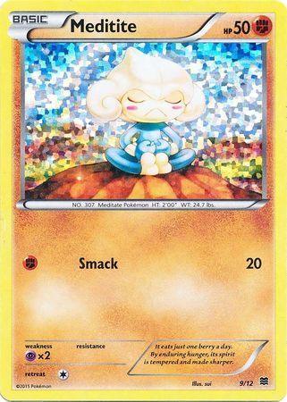 Fighting, Holofoil, McDonald's Promos: 2015 Collection, Promo, Psychic[×2] Meditite (9/12) [McDonald's Promos: 2015 Collection] - Trading Card World