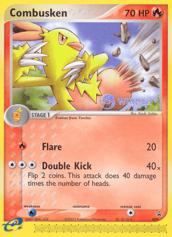 009, Black Star Promo, Fire, Holofoil, Nintendo: Black Star Promos, Normal, Water[×2] Combusken (009) [Nintendo: Black Star Promos] - Trading Card World