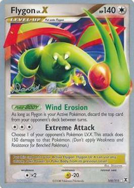 105, Colorless, Colorless[×2], Lightning[-20], Normal, Rare, World Championships 2009 Flygon LV.X (105/111) (Stallgon - David Cohen) [World Championships 2009] - Trading Card World