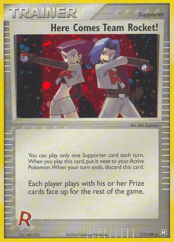 111, EX: Team Rocket Returns, Holofoil, Secret Rare, Supporter Here Comes Team Rocket! (111/109) [EX: Team Rocket Returns] - Trading Card World