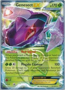 11, Fire[×2], Grass, Normal, Ultra Rare, World Championships 2014 Genesect EX (11/101) (Emerald King - Andrew Estrada) [World Championships 2014] - Trading Card World