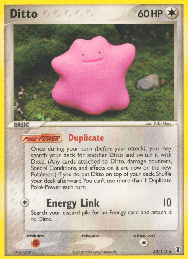 35, Colorless, EX: Delta Species, Fighting[×2], Normal, Uncommon Ditto (35/113) [EX: Delta Species] - Trading Card World