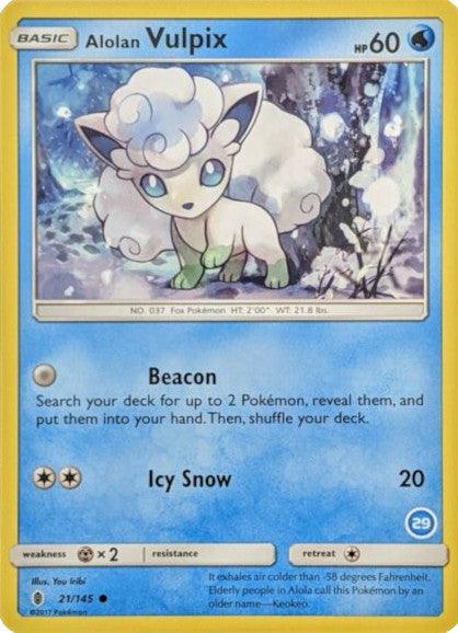 21, Common, Mx2, Normal, Sun & Moon: Trainer Kit - Alolan Ninetales, Water Alolan Vulpix (21/145) (Deck Exclusive #29) [Sun & Moon: Trainer Kit - Alolan Ninetales] - Trading Card World