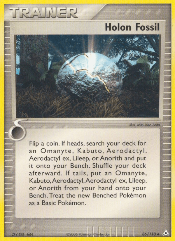 86, EX: Holon Phantoms, Item, Normal, Uncommon Holon Fossil (86/110) [EX: Holon Phantoms] - Trading Card World