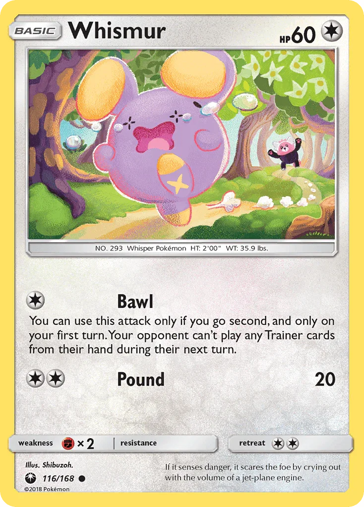 116, Colorless, Common, Fighting[×2], Normal, Reverse Holofoil, Sun & Moon: Celestial Storm Whismur (116/168) [Sun & Moon: Celestial Storm] - Trading Card World