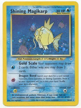66, Holofoil, Lightning[×2], Neo Revelation Unlimited, Secret Rare, Water Shining Magikarp (66/64) [Neo Revelation Unlimited] - Trading Card World