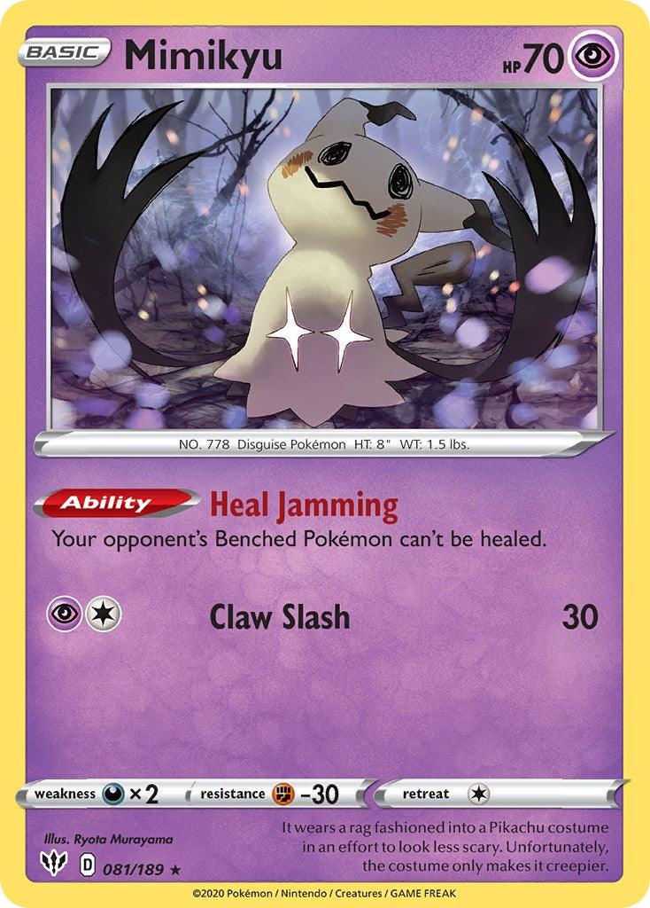 Sword & Shield: Darkness Ablaze Mimikyu (081/189) (Cosmos Holo) [Sword & Shield: Darkness Ablaze] - Trading Card World