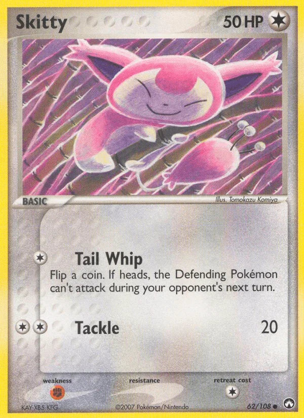 62, Colorless, Common, EX: Power Keepers, Fighting[×2], Normal Skitty (62/108) [EX: Power Keepers] - Trading Card World