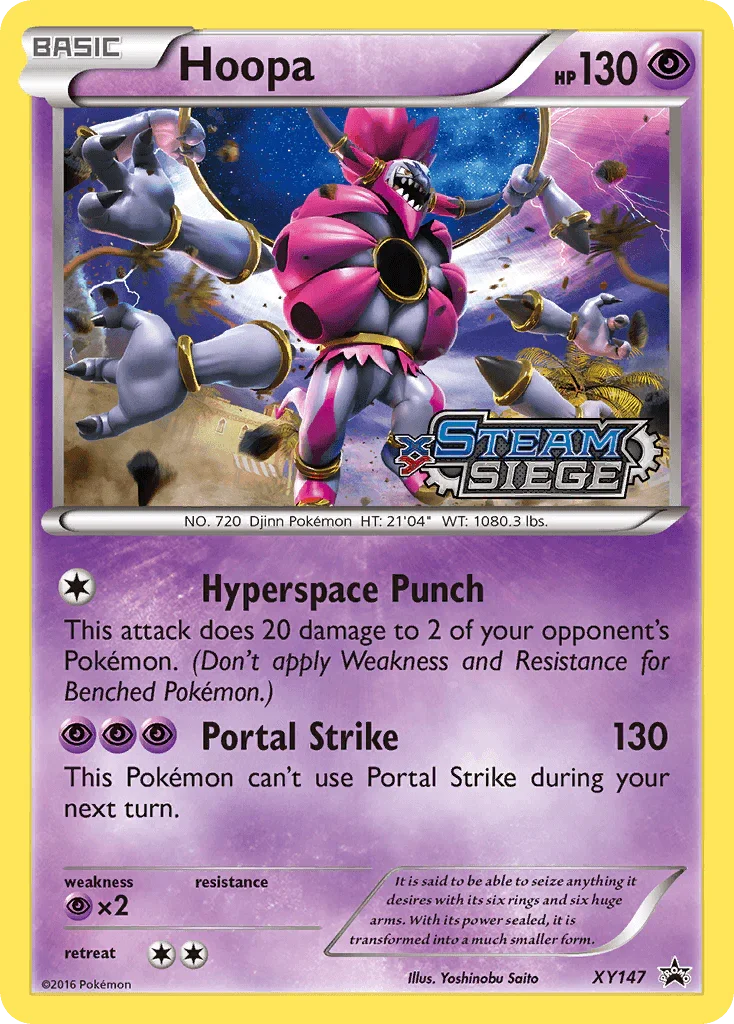 Holofoil, Promo, Psychic, Psychic[×2], XY147, XY: Black Star Promos Hoopa (XY147) [XY: Black Star Promos] - Trading Card World
