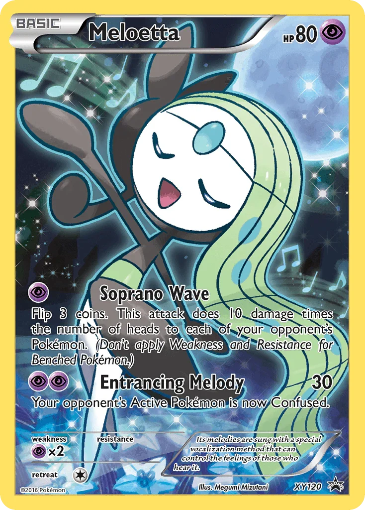 Holofoil, Promo, Psychic, Psychic[×2], XY120, XY: Black Star Promos Meloetta (XY120) [XY: Black Star Promos] - Trading Card World