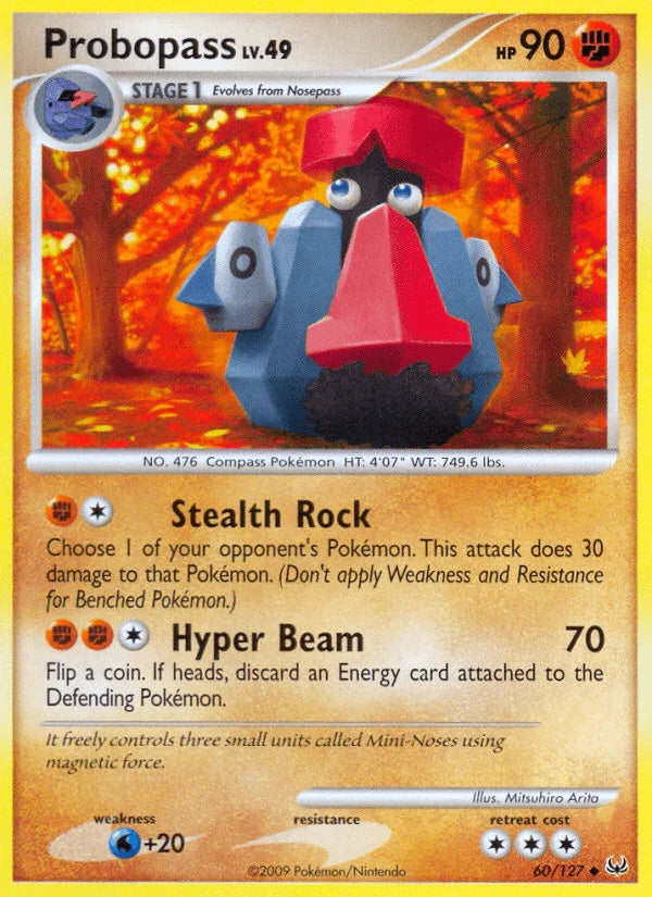 60, Fighting, Normal, Platinum: Base Set, Reverse Holofoil, Uncommon, Water[+20] Probopass (60/127) [Platinum: Base Set] - Trading Card World