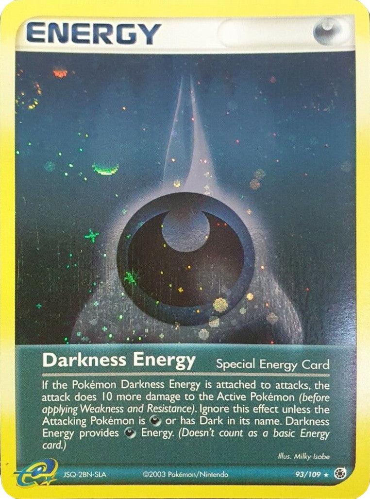 93, Darkness, EX: Ruby & Sapphire, Holo Rare, Holofoil Darkness Energy (93/109) (Cosmos Holo) [EX: Ruby & Sapphire] - Trading Card World