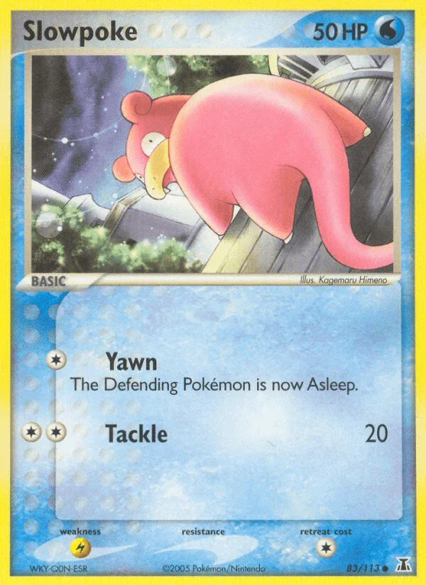 83, Common, EX: Delta Species, Lightning[×2], Normal, Water Slowpoke (83/113) [EX: Delta Species] - Trading Card World