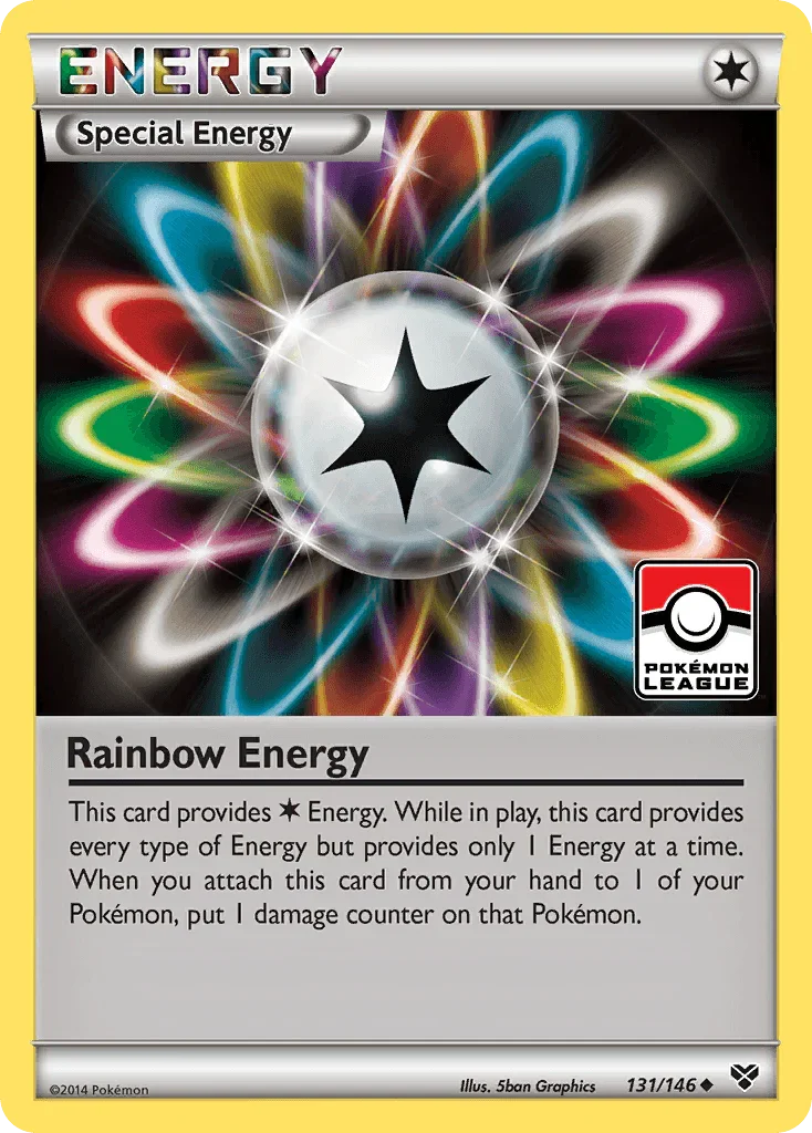 131, Colorless, Normal, Reverse Holofoil, Uncommon, XY: Base Set Rainbow Energy (131/146) [XY: Base Set] - Trading Card World