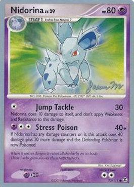 73, Common, Normal, Psychic, Psychic[+20], World Championships 2009 Nidorina LV.29 (73/111) (Queengar - Jason Martinez) [World Championships 2009] - Trading Card World