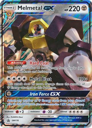 Fire[x2], Holofoil, Metal, Promo, Psychic[-20], SM178, Sun & Moon: Black Star Promos Melmetal GX (SM178) (Jumbo Card) [Sun & Moon: Black Star Promos] - Trading Card World