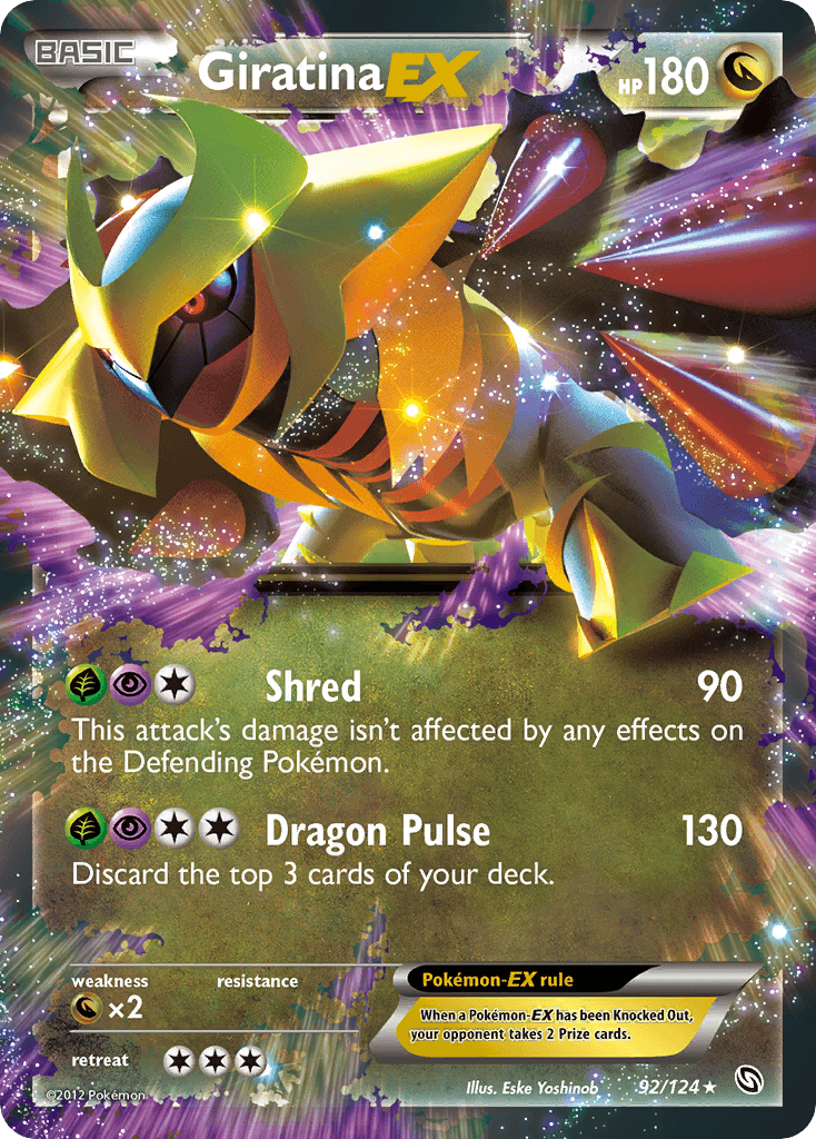 92, Black & White: Dragons Exalted, Dragon, Dragon[×2], Holofoil, Ultra Rare Giratina EX (92/124) [Black & White: Dragons Exalted] - Trading Card World