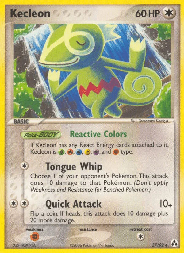37, Colorless, EX: Legend Maker, Fighting[×2], Normal, Uncommon Kecleon (37/92) [EX: Legend Maker] - Trading Card World