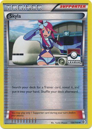 134, Black & White: Boundaries Crossed, Promo, Reverse Holofoil, Supporter Skyla (134/149) (League Promo) [Black & White: Boundaries Crossed] - Trading Card World