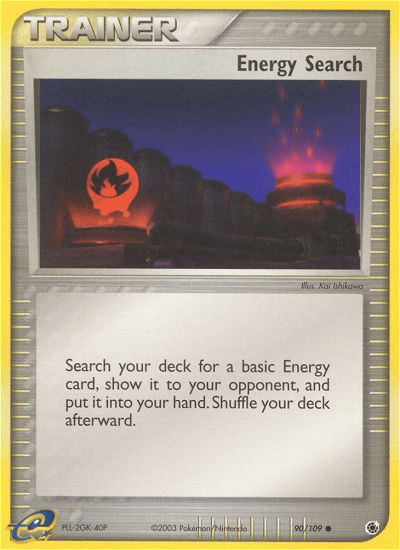 90, Common, EX: Ruby & Sapphire, Item, Normal, Reverse Holofoil Energy Search (90/109) [EX: Ruby & Sapphire] - Trading Card World