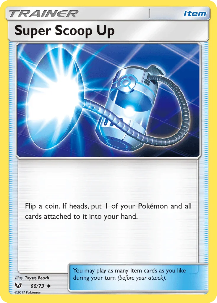 66, Item, Normal, Reverse Holofoil, Sun & Moon: Shining Legends, Uncommon Super Scoop Up (66/73) [Sun & Moon: Shining Legends] - Trading Card World