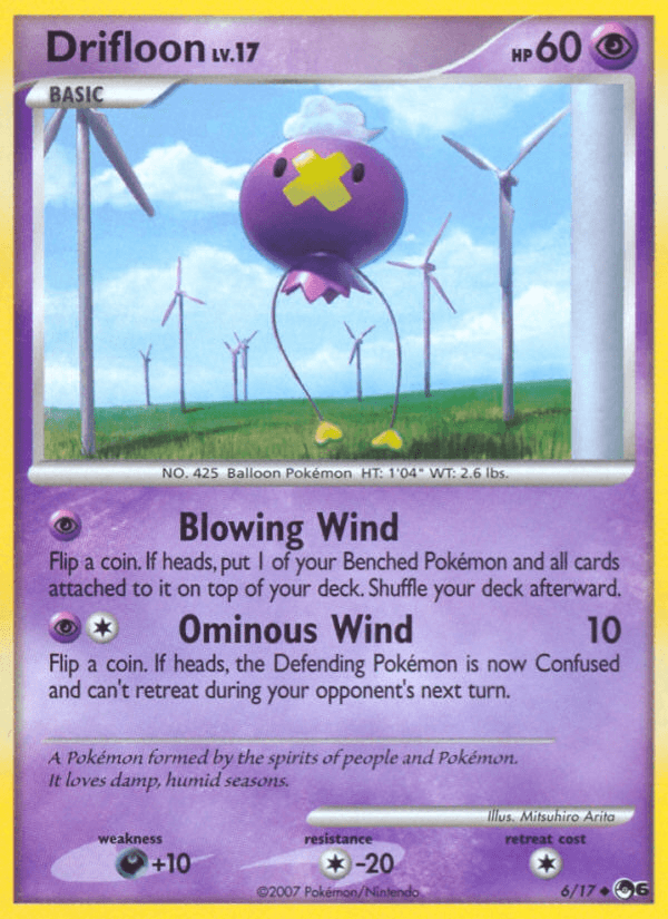 Colorless[-20], Darkness[+10], Normal, POP Series 6, Psychic, Uncommon Drifloon (6/17) [POP Series 6] - Trading Card World