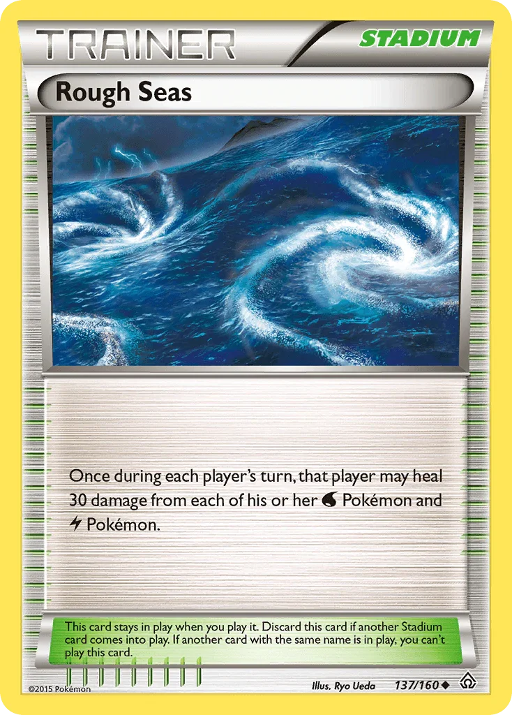 137, Normal, Reverse Holofoil, Stadium, Uncommon, XY: Primal Clash Rough Seas (137/160) [XY: Primal Clash] - Trading Card World