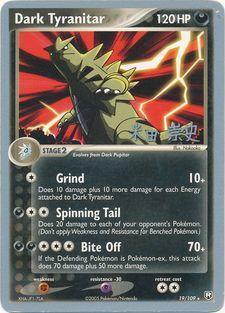 19, Darkness, Fighting[x2], Normal, Psychic[-30], Rare, World Championships 2005 Dark Tyranitar (19/109) (Dark Tyranitar Deck - Takashi Yoneda) [World Championships 2005] - Trading Card World