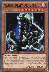 1st Edition, Common, Dark, Effect Monster, Fiend, Speed Duel: Battle City Box Masked Beast Des Gardius [SBCB-EN107] Common - Trading Card World
