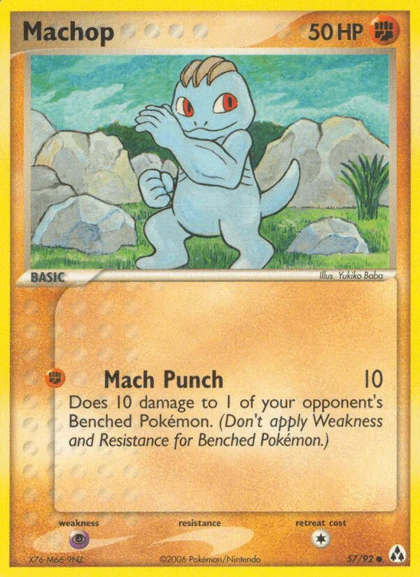 57, Common, EX: Legend Maker, Fighting, Normal, Psychic[×2] Machop (57/92) [EX: Legend Maker] - Trading Card World