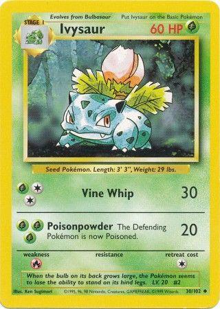 30, Base Set Unlimited, Fire[×2], Grass, Normal, Uncommon Ivysaur (30/102) [Base Set Unlimited] - Trading Card World