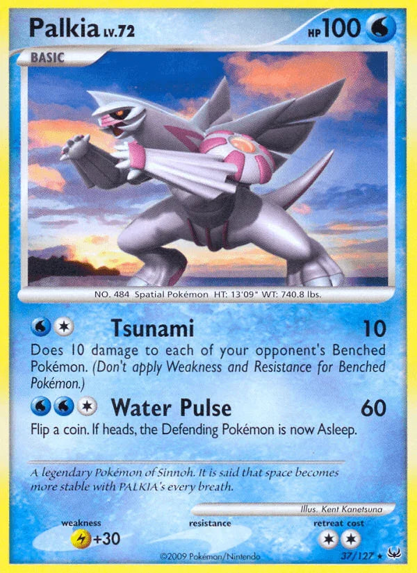 37, Lightning[+30], Normal, Platinum: Base Set, Rare, Reverse Holofoil, Water Palkia (37/127) [Platinum: Base Set] - Trading Card World