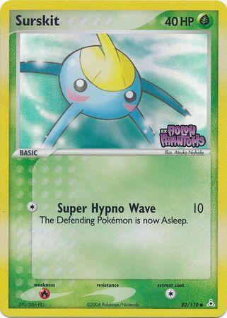 82, Common, EX: Holon Phantoms, Fire[×2], Grass, Reverse Holofoil Surskit (82/110) (Stamped) [EX: Holon Phantoms] - Trading Card World