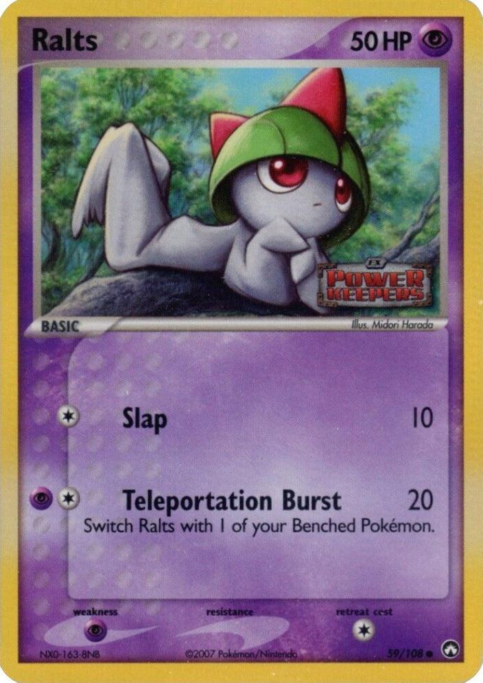 59, Common, EX: Power Keepers, Psychic, Psychic[×2], Reverse Holofoil Ralts (59/108) (Stamped) [EX: Power Keepers] - Trading Card World