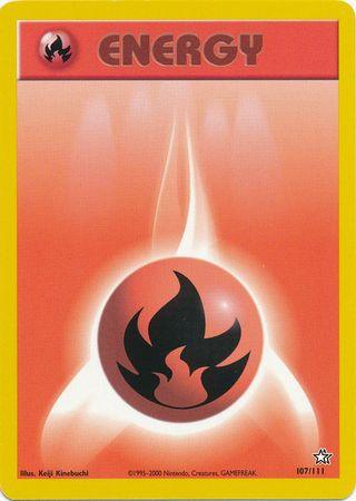 Common, Fire, Neo Genesis Unlimited, Normal Fire Energy (107/111) [Neo Genesis Unlimited] - Trading Card World