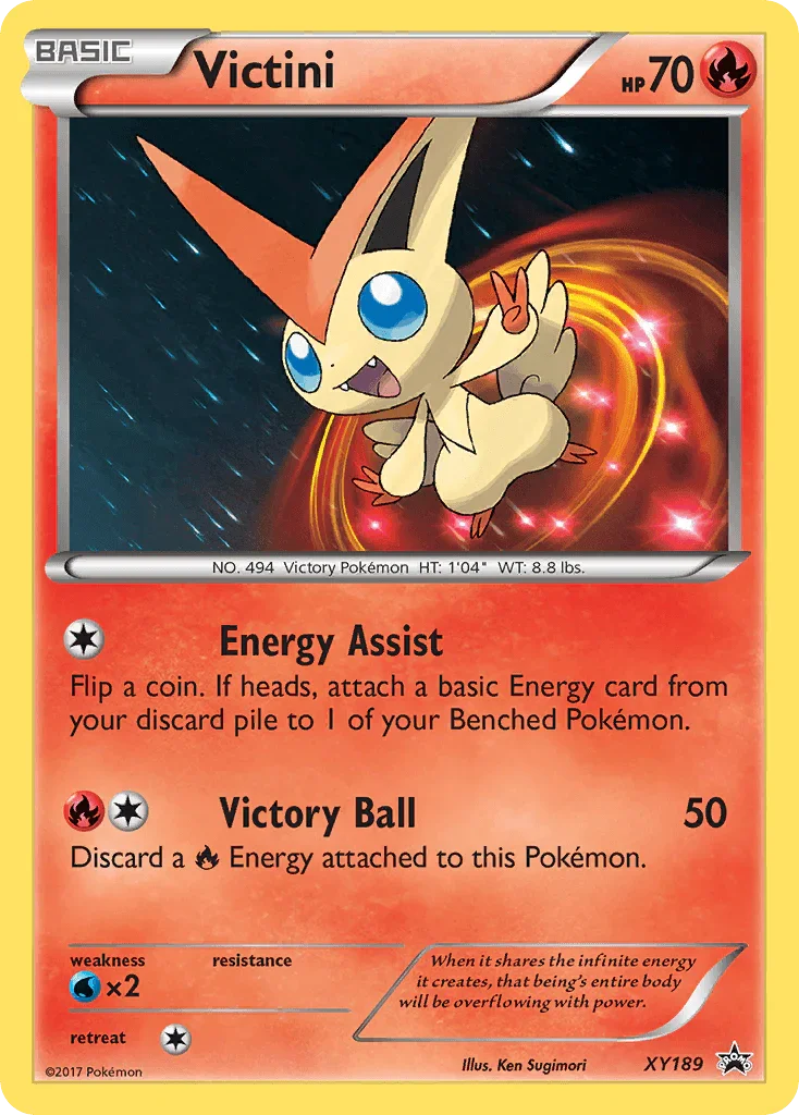 Fire, Holofoil, Promo, Water [x2], XY189, XY: Black Star Promos Victini (XY189) [XY: Black Star Promos] - Trading Card World