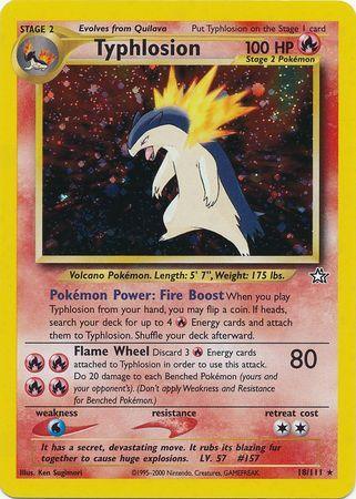 18, Fire, Holo Rare, Holofoil, Neo Genesis Unlimited, Water[×2] Typhlosion (18/111) [Neo Genesis Unlimited] - Trading Card World
