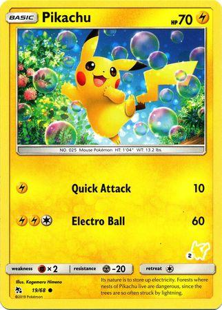 19, Battle Academy 2020, Fighting[×2], Lightning, Metal[-20], Normal, Promo Pikachu (19/68) (Pikachu Stamp #2) [Battle Academy 2020] - Trading Card World