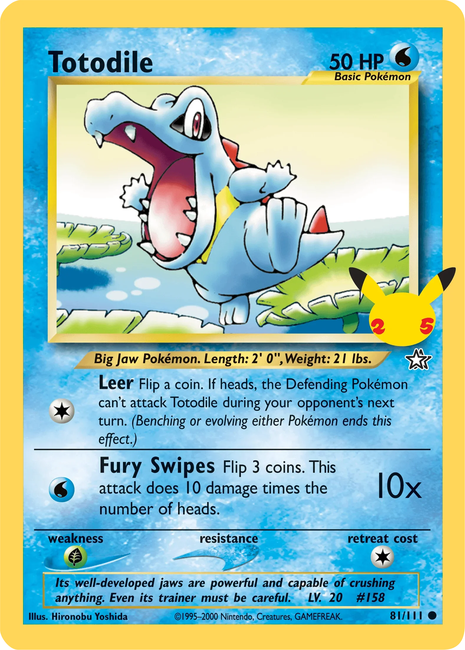 81, First Partner Pack, Grass, Normal, Promo, Water Totodile (81/111) [First Partner Pack] - Trading Card World