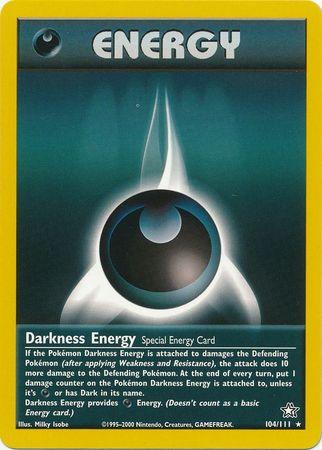 Darkness, Neo Genesis Unlimited, Normal, Rare Darkness Energy (104/111) [Neo Genesis Unlimited] - Trading Card World