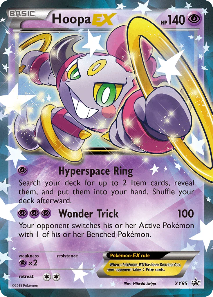 Holofoil, Promo, Psychic, Psychic [x2], XY85, XY: Black Star Promos Hoopa EX (XY85) (Collection Promo) [XY: Black Star Promos] - Trading Card World