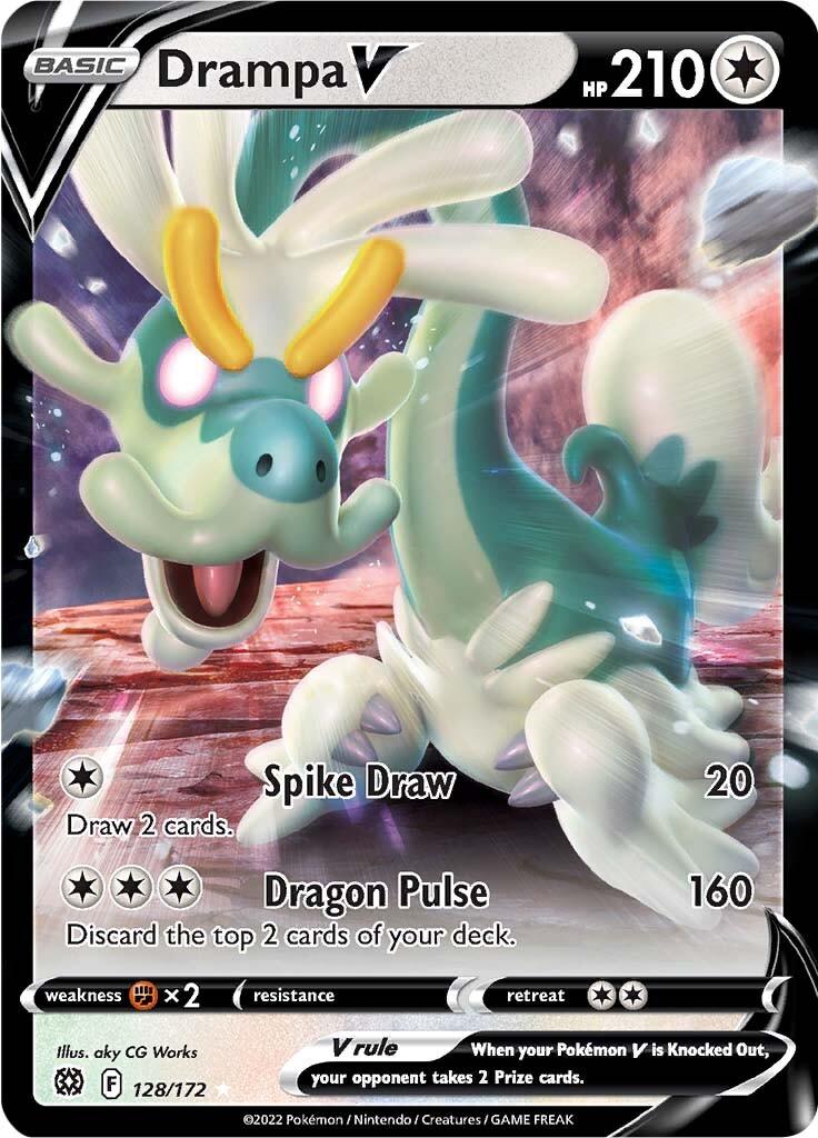 128, Colorless, Fighting [x2], Holofoil, Sword & Shield: Brilliant Stars, Ultra Rare Drampa V (128/172) [Sword & Shield: Brilliant Stars] - Trading Card World