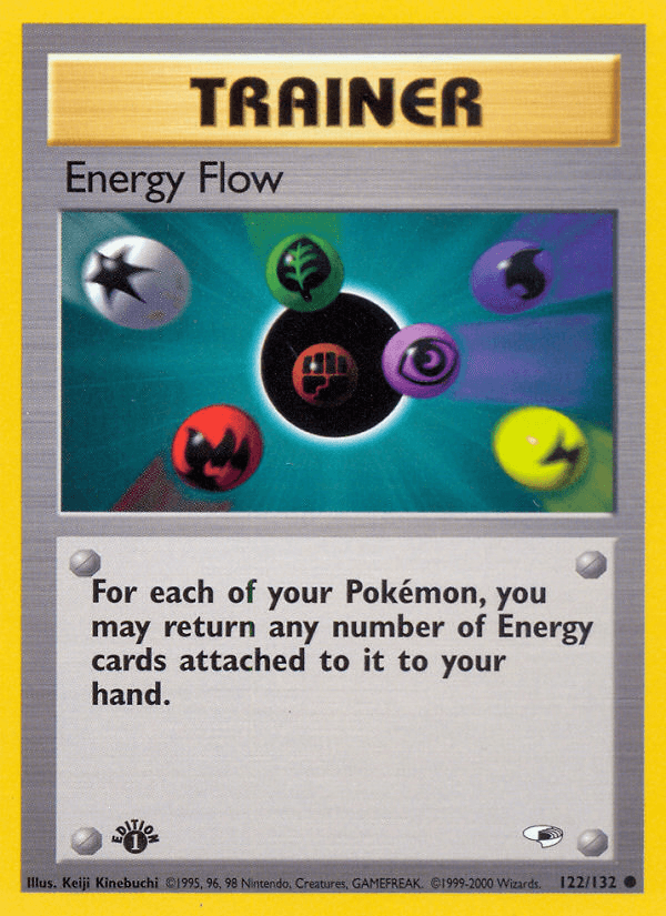 122, 1st Edition Normal, Common, Gym Heroes 1st Edition, Item Energy Flow (122/132) [Gym Heroes 1st Edition] - Trading Card World