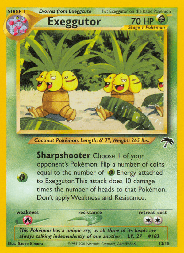 13, Fire[×2], Grass, Normal, Promo, Southern Islands Exeggutor (13/18) [Southern Islands] - Trading Card World