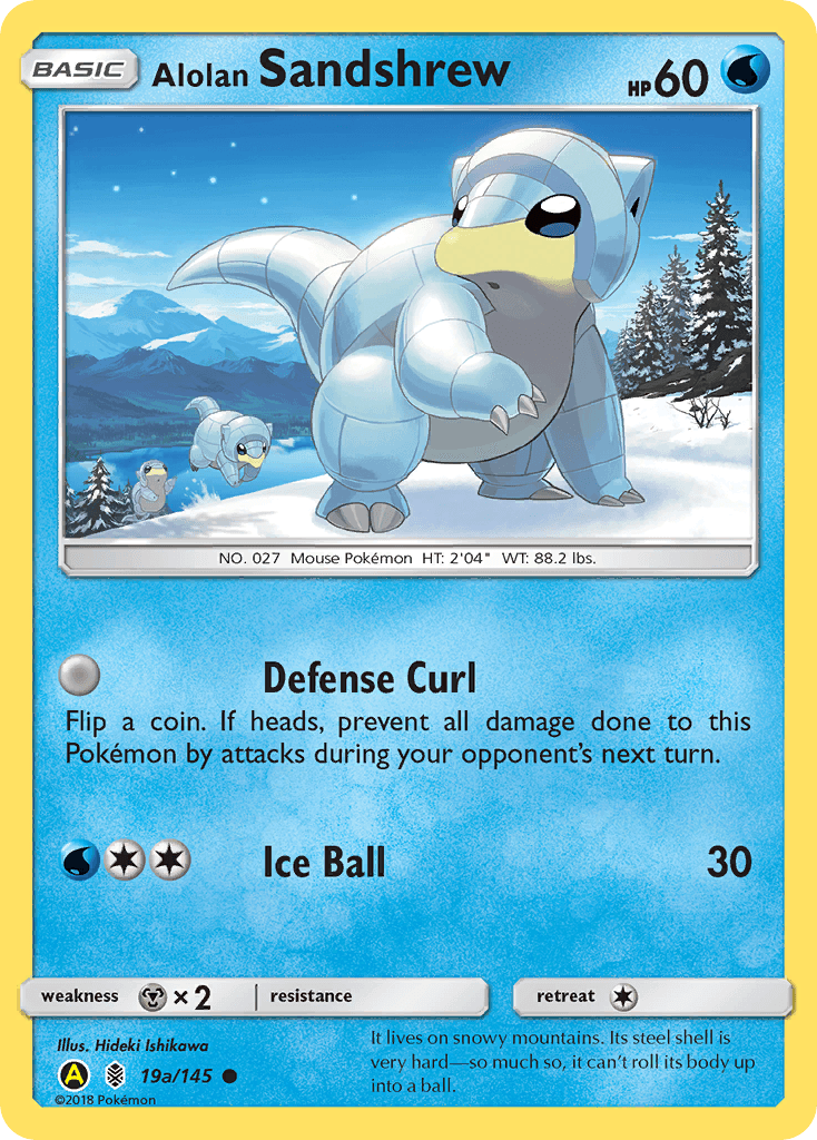 19a, Alternate Art Promos, Common, Holofoil, Metal [x2], Water Alolan Sandshrew (19a/145) [Alternate Art Promos] - Trading Card World