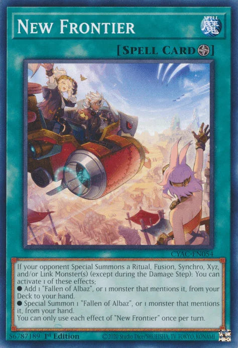 1st Edition, Common, Cyberstorm Access, Field Spell, Spell New Frontier [CYAC-EN054] Common - Trading Card World