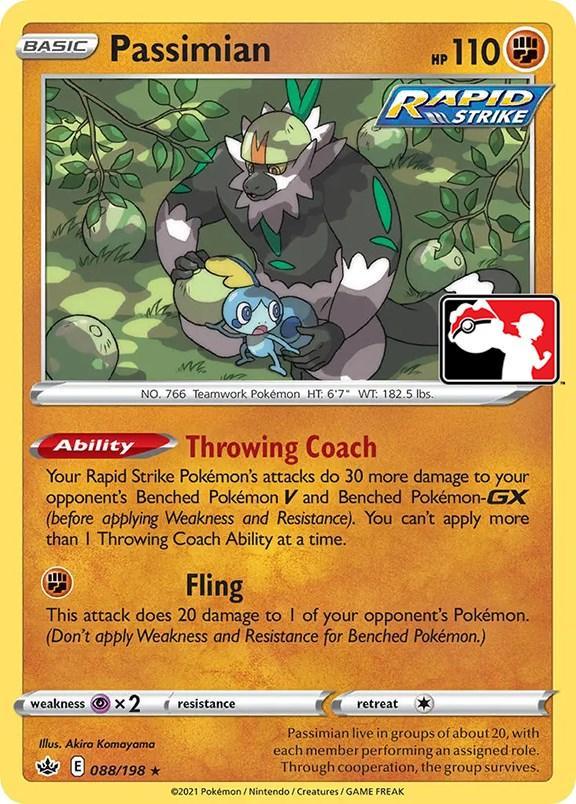 088, Fighting, Holofoil, Normal, Prize Pack Series One, Psychic[×2], Rare Passimian (088/198) [Prize Pack Series One] - Trading Card World
