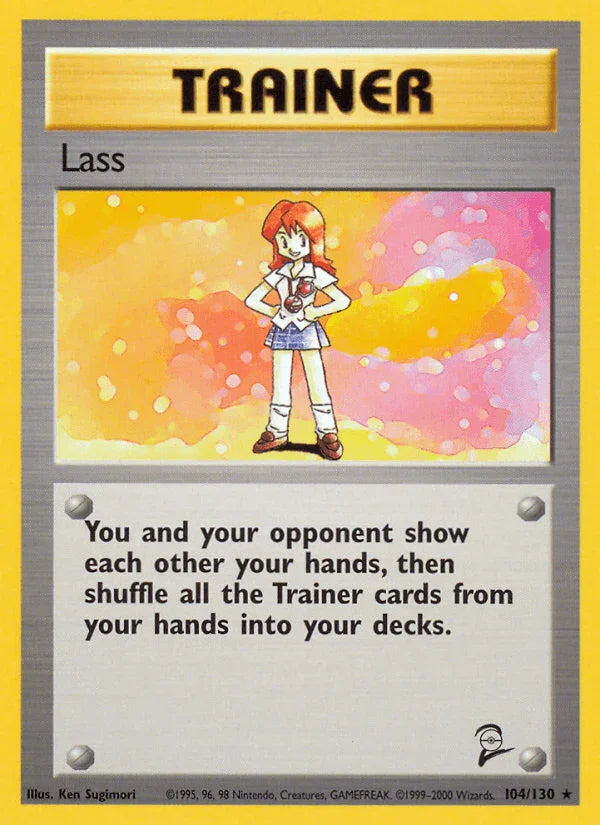 Base Set 2, Normal, Rare, Trainer Lass (104/130) [Base Set 2] - Trading Card World