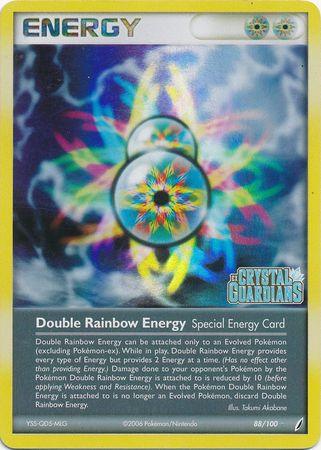 88, EX: Crystal Guardians, Rare, Reverse Holofoil Double Rainbow Energy (88/100) (Stamped) [EX: Crystal Guardians] - Trading Card World